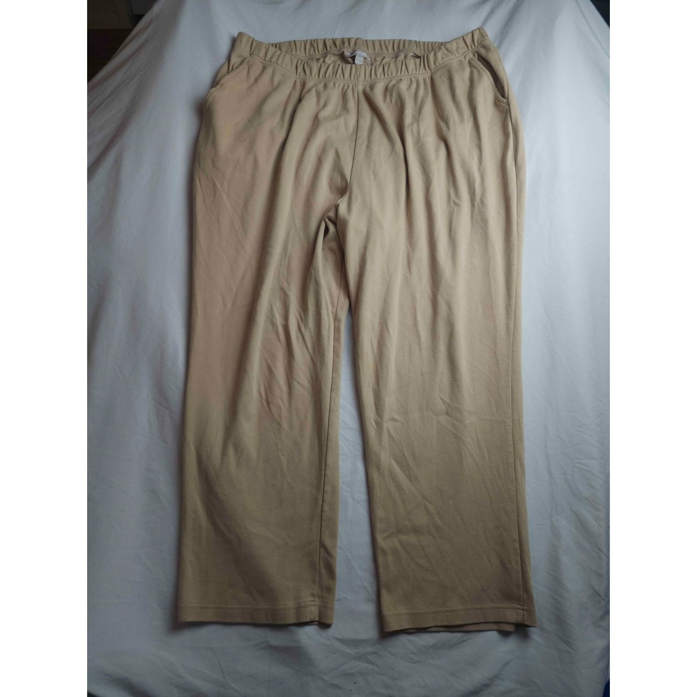Woman Within Pants Women 2X 28/28 Beige Coastal Grandmacore Minimalist Lagenlook
